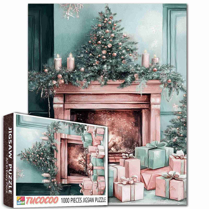 Cozy Fireplace Christmas Jigsaw Puzzle