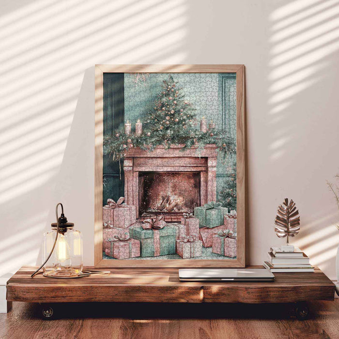 Cozy Fireplace Christmas Jigsaw Puzzle
