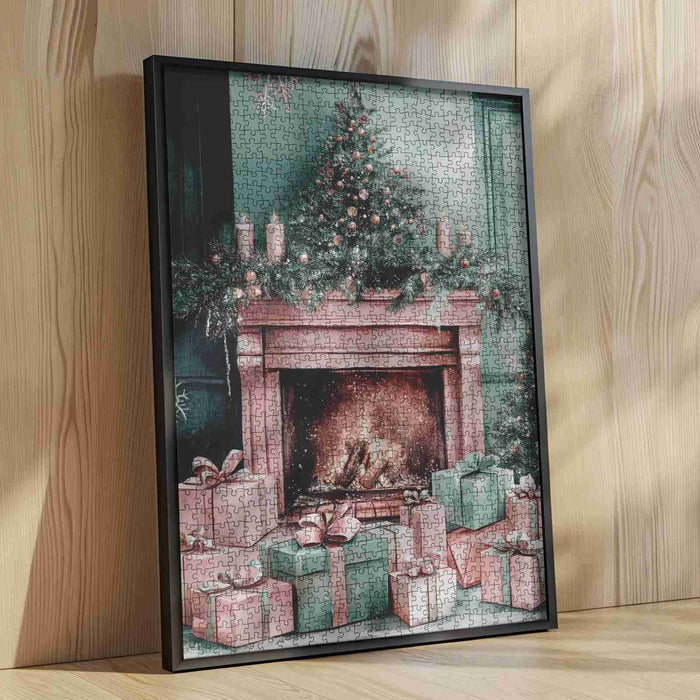 Cozy Fireplace Christmas Jigsaw Puzzle