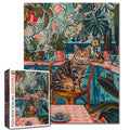 Cozy Kitchen Cat Illustration Jigsaw Puzzle