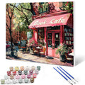 Cozy Urban Book Café Paint by Numbers - Tucocoo