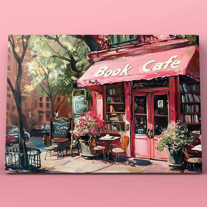 Cozy Urban Book Café Paint by Numbers - Tucocoo