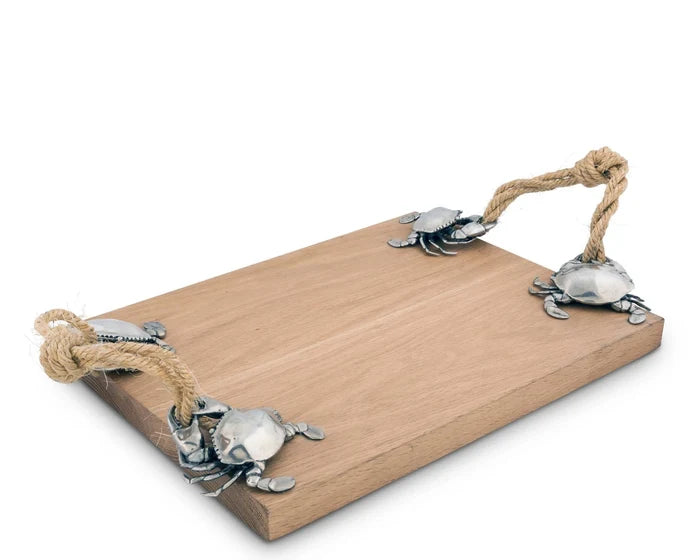 Crab Rope Cheese Board • Coastal Compass Home Decor