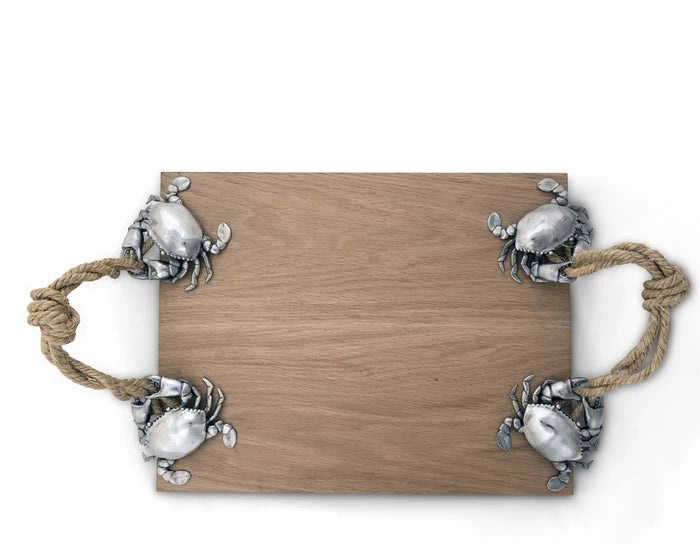 Crab Rope Cheese Board • Coastal Compass Home Decor