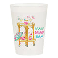 Sip Hip Hooray Crack Drink Bam Frosted Cups-Set of 6