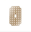 Cream Rattan Switch Plate