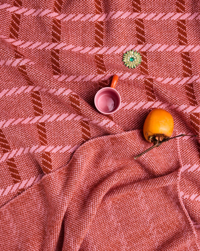 Creme Brulee Check Blanket