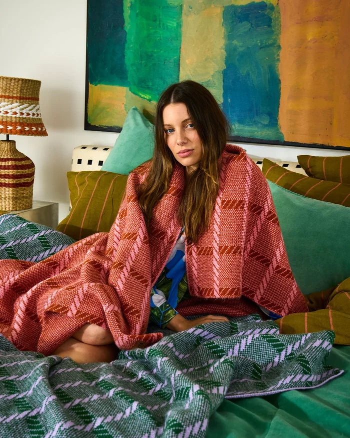 Creme Brulee Check Blanket