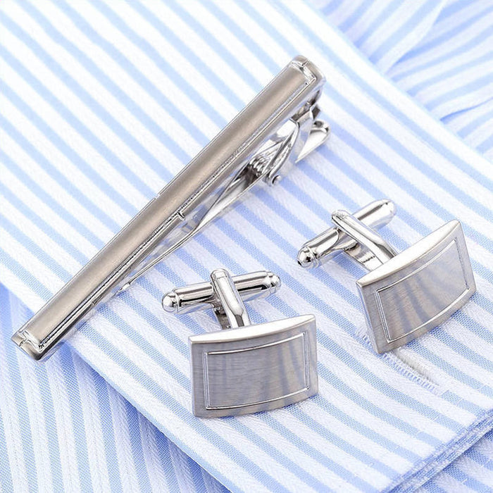 Cufflinks & Tie  Bar Set - 64 Corp