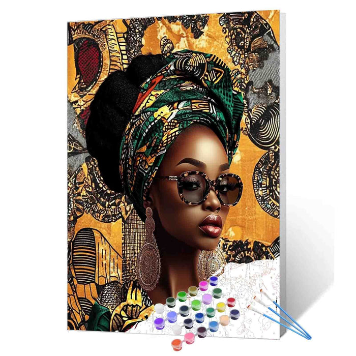 Cultural Elegance Portrait Paint by Numbers
