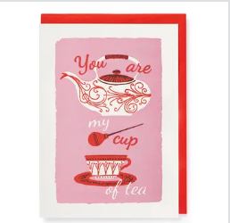Cuppa Tea Anniversary Love Greeting Card