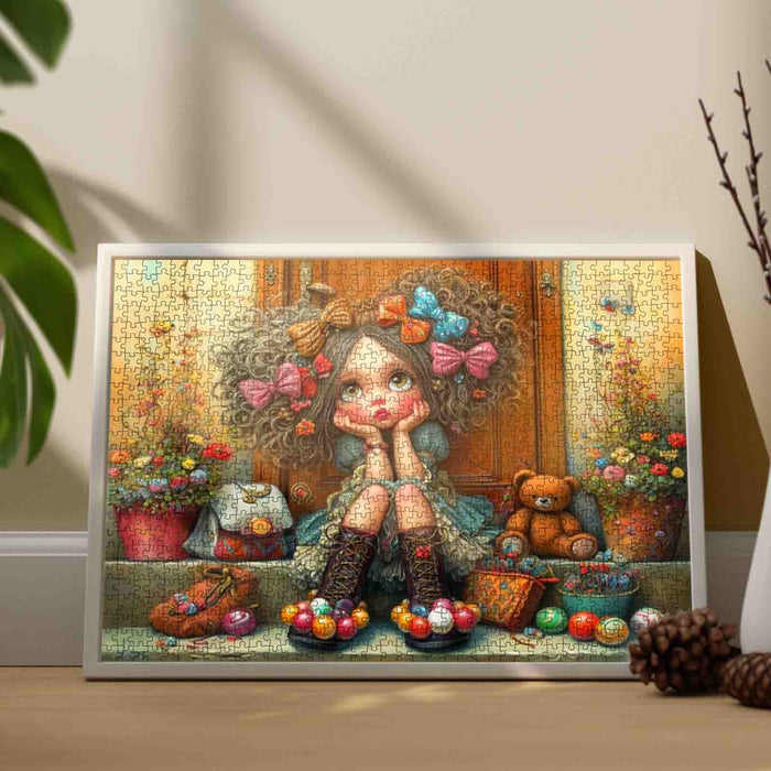 Curly Hair Daydream Jigsaw Puzzle
