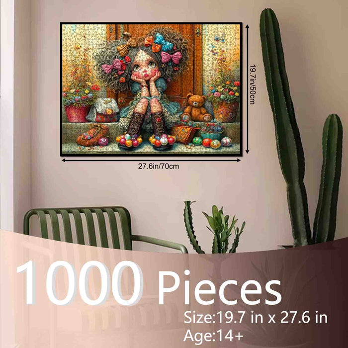 Curly Hair Daydream Jigsaw Puzzle