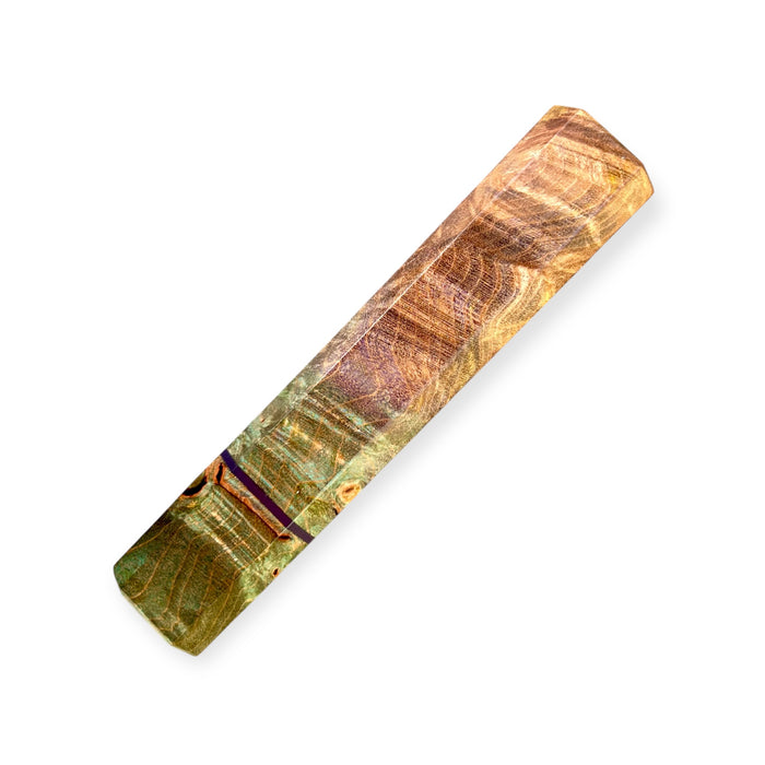 Custom Japanese Knife handle (wa handle)  for 165-210 mm : Dyed maple burl