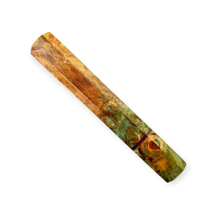 Custom Japanese Knife handle (wa handle)  for 165-210 mm : Dyed maple burl