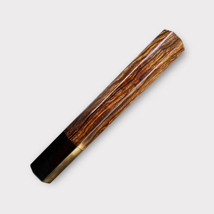 Custom Japanese Knife handle (wa handle)  for 165-210mm: Desert Ironwood and horn