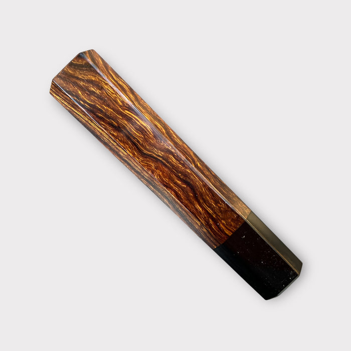Custom Japanese Knife handle (wa handle)  for 165-210mm: Desert Ironwood and horn