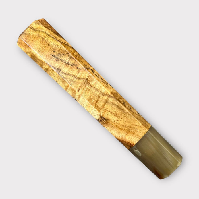 Custom Japanese Knife handle (wa handle)  for 240 mm - Primavera and mabled horn