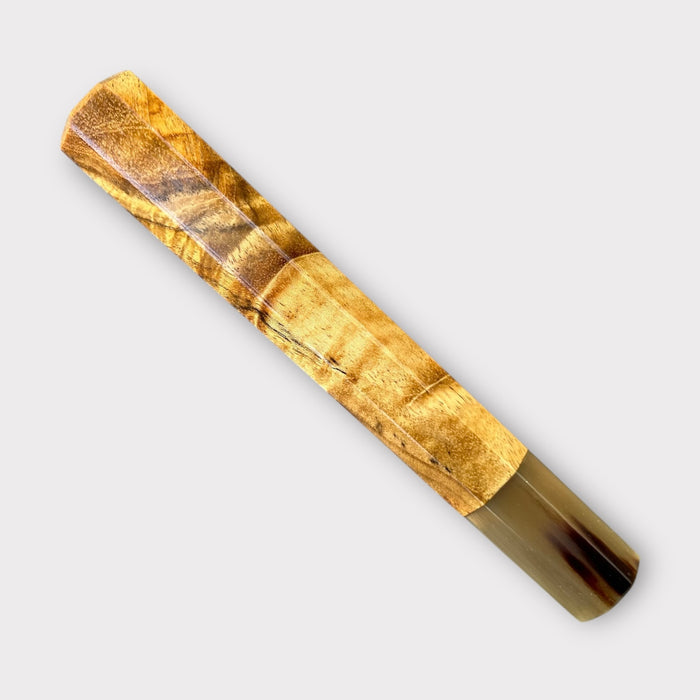 Custom Japanese Knife handle (wa handle)  for 240 mm - Primavera and mabled horn