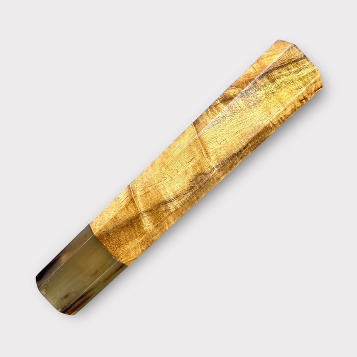 Custom Japanese Knife handle (wa handle)  for 240 mm - Primavera and mabled horn