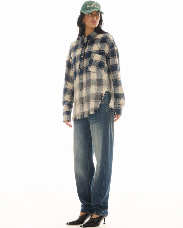Cutaway Bleached Flannel Shirt