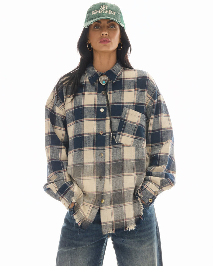 Cutaway Bleached Flannel Shirt