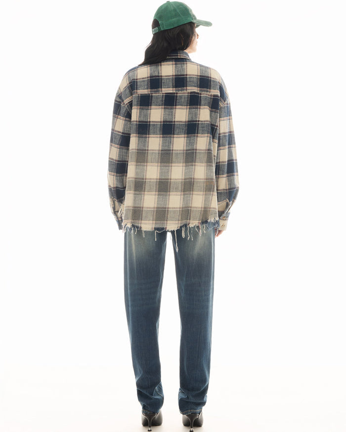 Cutaway Bleached Flannel Shirt