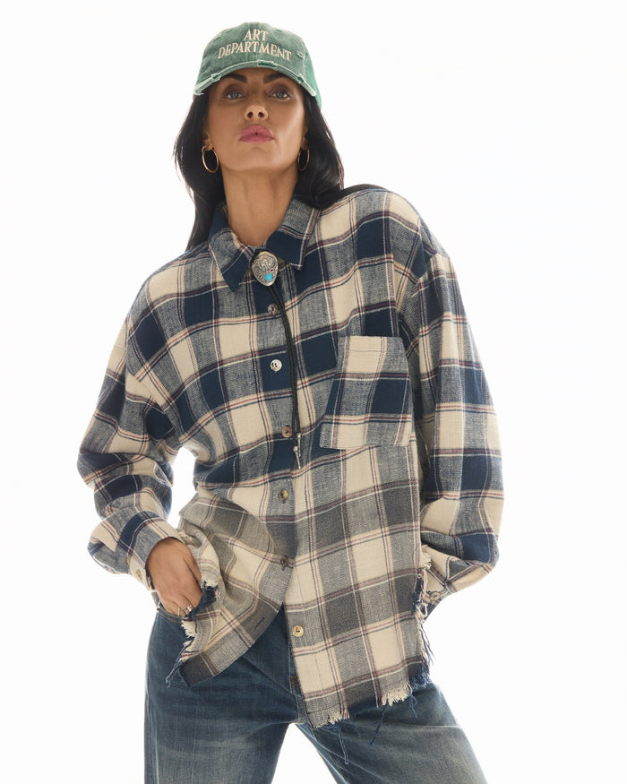 Cutaway Bleached Flannel Shirt