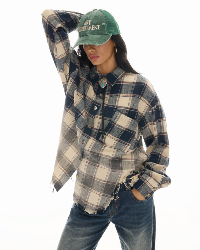 Cutaway Bleached Flannel Shirt