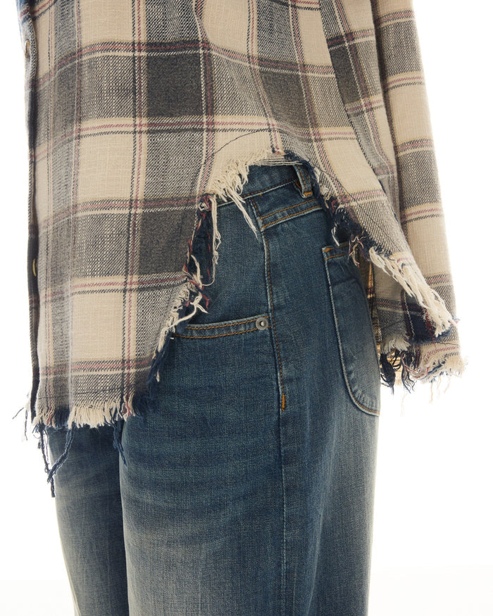 Cutaway Bleached Flannel Shirt