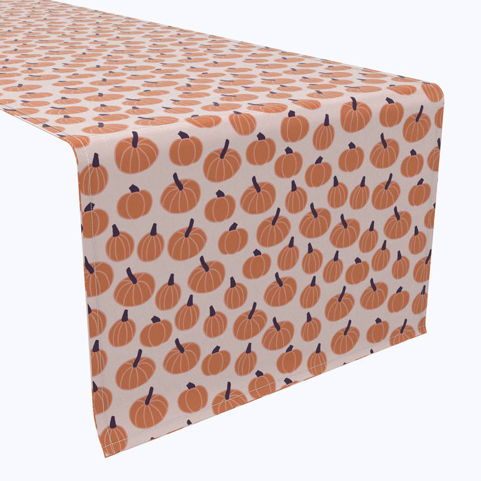 Cute Pumpkin Background Cotton Table Runners