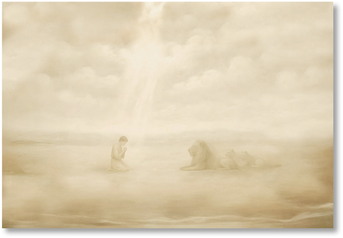 Daniel and the Lions Den Horizontal Print
