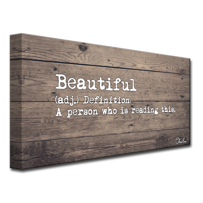 'Define Beautiful' Inspirational Canvas Art