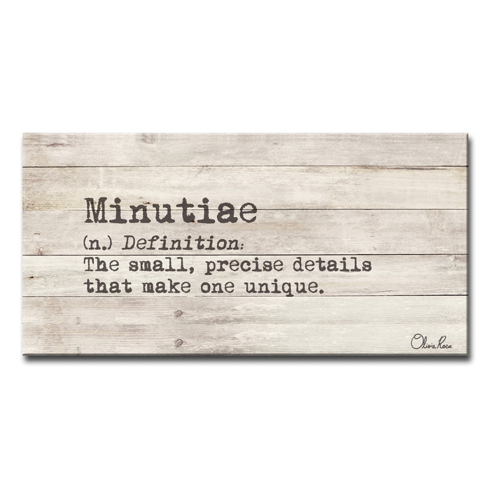 'Define Minutiae' Inspirational Canvas Art
