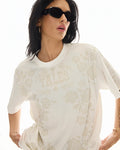 Distorted Rose Tee - White