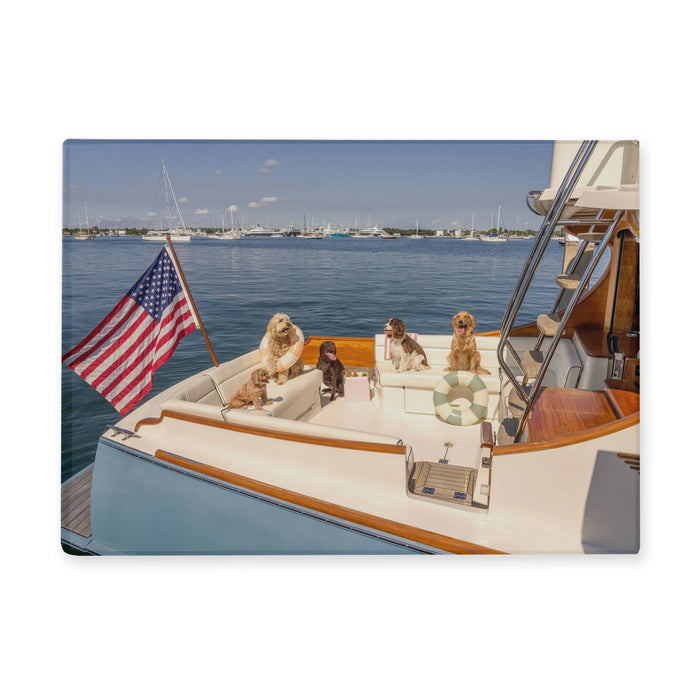 Dog Boat Cutting Board/Wall Art
