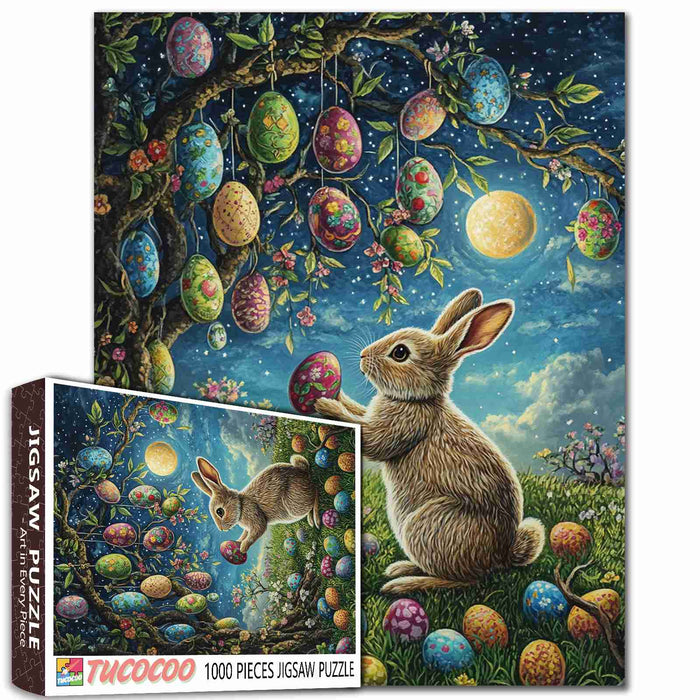 Easter Bunny and the Hanging Eggs Jigsaw Puzzle