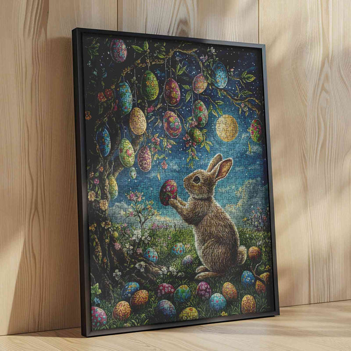 Easter Bunny and the Hanging Eggs Jigsaw Puzzle