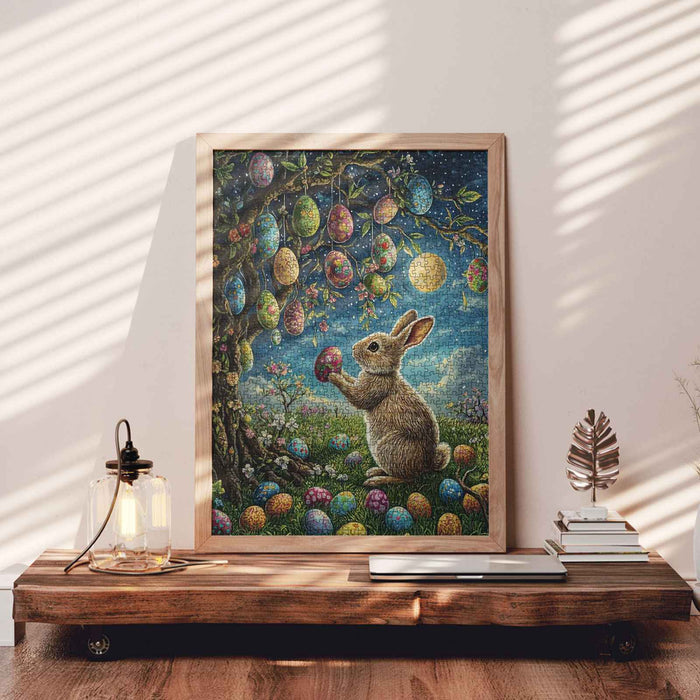 Easter Bunny and the Hanging Eggs Jigsaw Puzzle