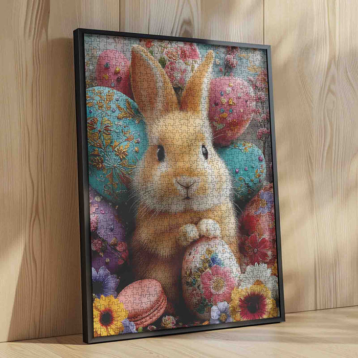 Easter Bunny Floral Eggs Delight Jigsaw Puzzle