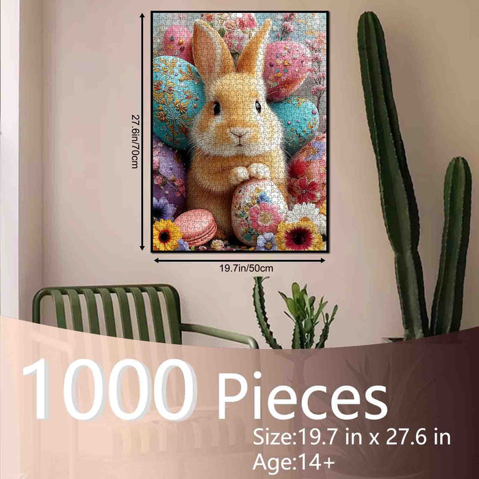 Easter Bunny Floral Eggs Delight Jigsaw Puzzle