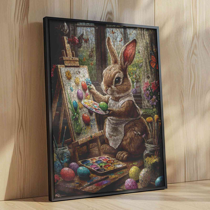Easter Bunny Painting Colorful Eggs Jigsaw Puzzle
