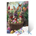 Easter Bunny Trio with Bow Ties Paint by Numbers