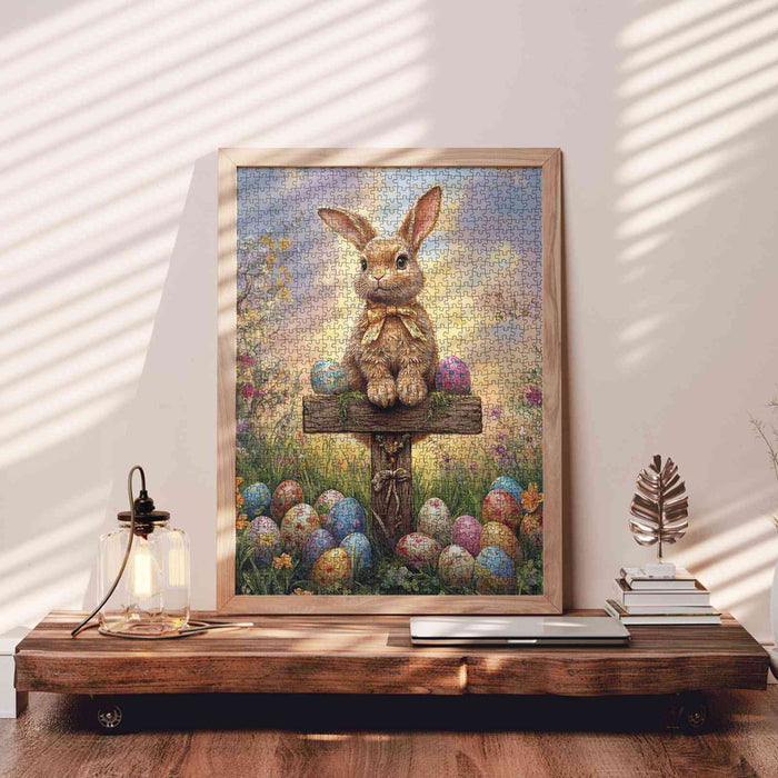 Easter Bunny with Colorful Eggs Jigsaw Puzzle