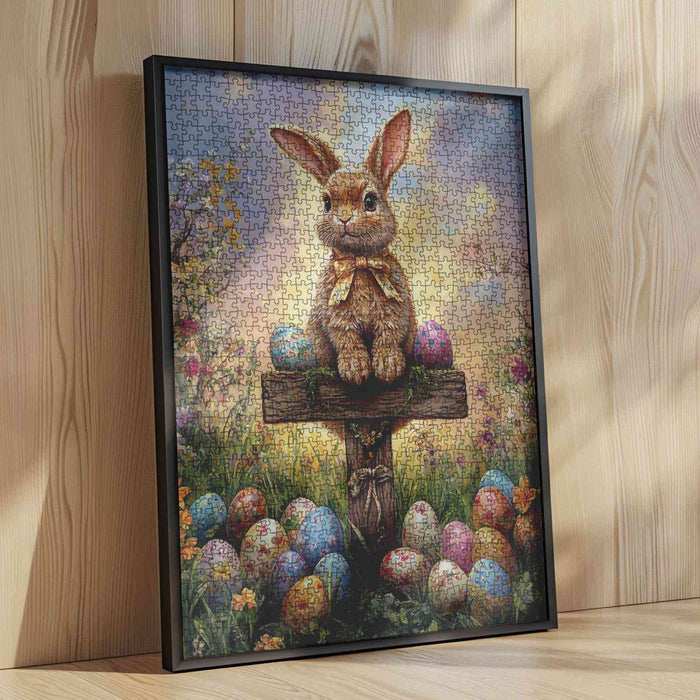 Easter Bunny with Colorful Eggs Jigsaw Puzzle