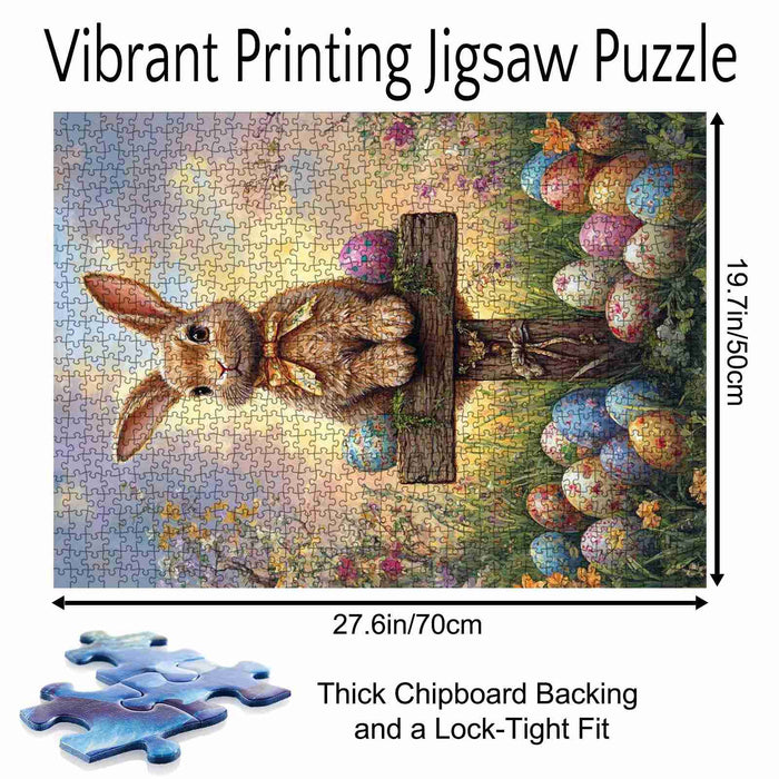 Easter Bunny with Colorful Eggs Jigsaw Puzzle
