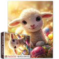 Easter Lamb and Colorful Eggs Jigsaw Puzzle