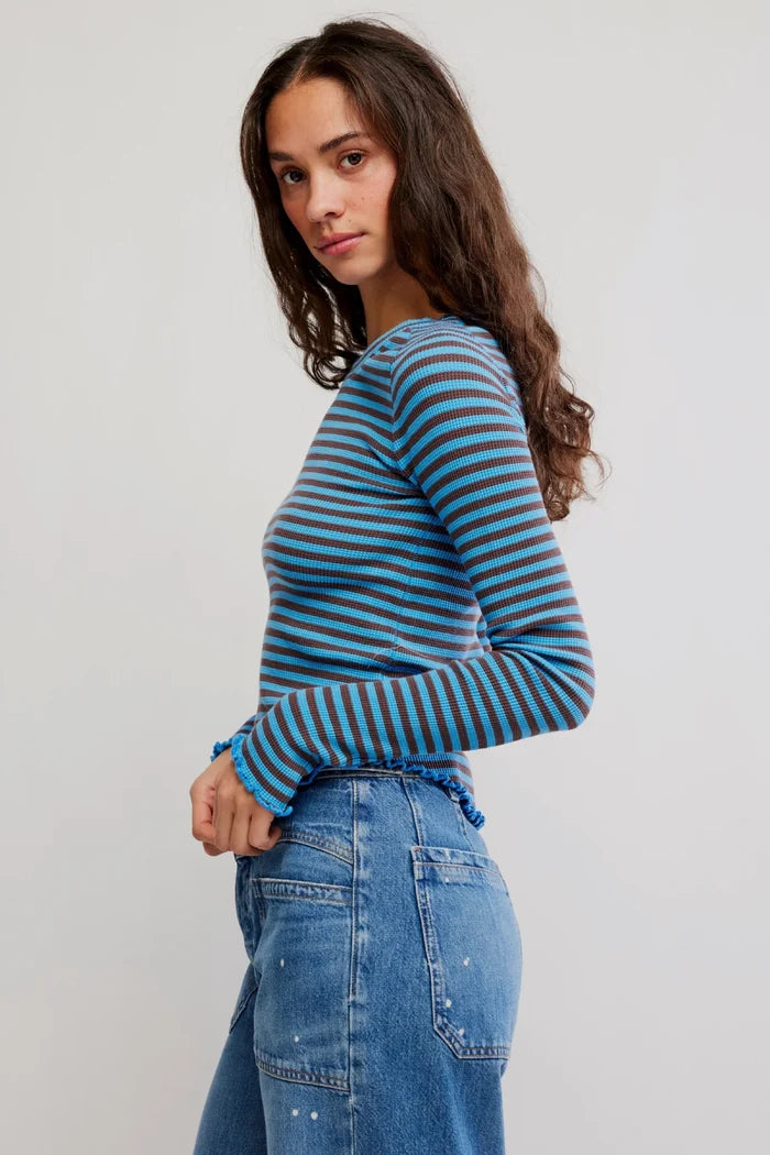 Easy Does It Striped Tee - Blue Combo