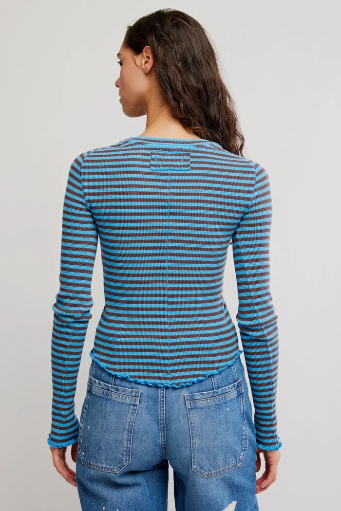 Easy Does It Striped Tee - Blue Combo
