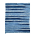 Eco Ocean Stripe Throw Blanket | Coastal Compass Home Decor
